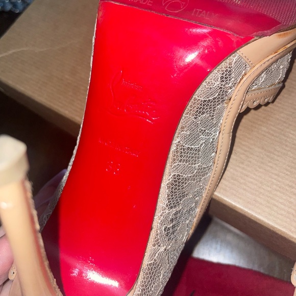 ❤️SOLD❤️ Christian Louboutin Chantilly Patent Hot Spring 100mm - Picture 5 of 11